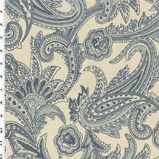 Collection by dan's upholstery san carlos ca. Ivory Blue Floral Paisley Print Canvas Decorating Fabric Dfw53647 Fashion Fabrics
