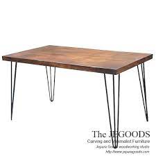 Meja Makan Kayu Kaki Besi Hairpin Industrial Metal Wood Rustic Dining Table Made By Jepara Goods Indonesia We Prod Rustic Dining Table Dining Table Table