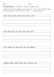 Some students sing the alphabetical order, other student may write it. Alphabetical Order Worksheet Teaching Resources