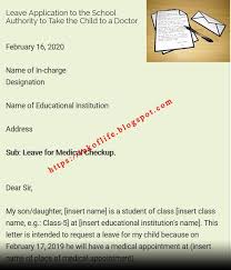 Sample Letter Requesting Leave For Medical Checkup In 2020 Business Letter Checkup Lettering