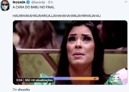 BBB20: reação de Babu ao ouvir Ivy e Daniel vira meme na web