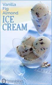 Vanilla Fig Almond Ice Cream A Semi Homemade Recipe This Dessert Is Creamy Sweet Refreshing And Perfect For Th Almond Ice Cream Ice Cream Ice Cream Recipes