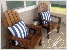 Wood Stained Adirondack Chairs Farmhouse Style Wood Accent To Painted House Home Decor Furniture Plans Home Projects