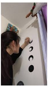 The key is to make the mountains darker than the rest of the wall. Art Wall Art Bedroom Paint Aesthetic Wallartbedroompaintaesthetic In 2021 Painted Bedroom Doors Room Wall Painting Indie Room Decor