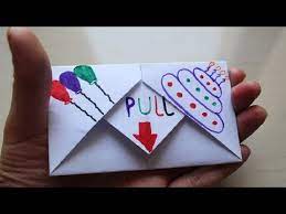 You can use it as an origami thank you card or a diy origami birthday card. Diy Pull Tab Origami Envelope Card Letter Folding Origami Birthday Card Greeting Card Youtube