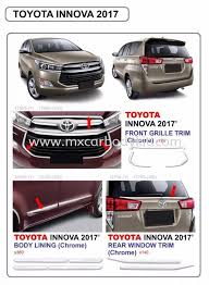 Innova shall be your best choice if you are looking for a comfortable and affordable 7 seaters mpv. 2017 Toyota Innova Accessories Parts Chrome Innova 2017 Toyota Johor Malaysia Johor Bahru Jb Masai Supplier Suppliers Supply Supplies Mx Car Body Kit