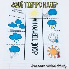 Weather El Tiempo Interactive Notebook Activity Interactive Notebooks Interactive Notebook Activities Spanish Interactive Notebook