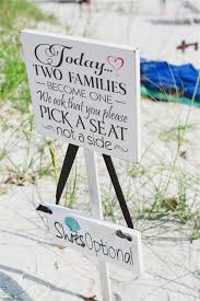 25 Dreamy And Creative Beach Wedding Ideas Weddinginclude Beach Wedding Signs Beach Wedding Decorations Dream Beach Wedding