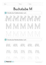 Zu (zu + dem = zum; Arbeitsblatt Buchstabe M Grundschrift M Und M Nachspuren Buchstabe M Buchstaben Druckbuchstaben