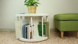 Diy Spinning Table From A Discarded Cable Reel Trending Decor Bookshelves Diy Cable Reel