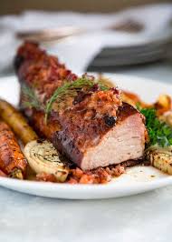 This Roasted Pork Loin Filet With Apples And Fennel Is Perfectly Seasoned Gets A Quick Pan Sear Then Roa Pork Loin Filet Recipe Baked Pork Loin Pork Loin Roast