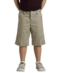 Dickies Girls School Uniform Classic Fit Bermuda Stretch Twill Shorts,  Sizes 4-20
