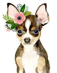 Acuarela Chihuahua Perro Acuarela Acuarela Animales Ninos Dog Art Illustration Watercolor Dog Animal Paintings