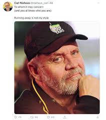 Niehaus's blog on litnet, carl se agtertuin (carl's backyard), is gone. Carl Niehaus S Tweet Hogarth Sundaytimesza You Guys Can Call Me Whatever Names You Want But Rest Assured I Am Still Standing I M Not A Coward As I Tweeted Before Running Away