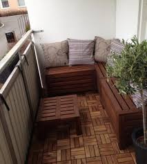 Balcony Design Wood Floor Tile Ikea Wood Seat Balkongestaltungholzbod Small Balcony Design Small Balcony Decor Balcony Design