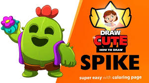 Pleasee imma a big fan of brawl stars. How To Draw Spike Super Easy Brawl Stars Drawing Tutorial Draw It Cute