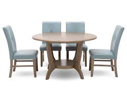 The Overbrook 5 Piece Sky Blue Dining Room Set In Sky Blue Adds Sweet And Subtly Modern Design Dining Room Design Interior Design Dining Room Dining Room Blue