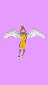 A massive mural showing kobe bryant with angel wings and a halo is painted on a hardcourt in sta ana, manila. Kobe Brant 24 Los Angeles Lakers Kobe Bryant Pictures Kobe Bryant Wallpaper Los Angeles Lakers