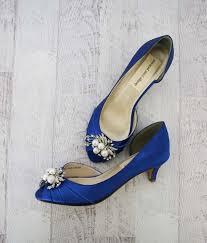 Low Heel Wedding Shoes Blue Wedding Shoes For Bride Custom Etsy In 2020 Blue Wedding Shoes Wedding Shoes Heels Blue Wedding Shoes Low Heel