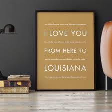 Louisiana State Wall Art Gift Idea Hopskipjumppaper City Wall Art Art Print Gifts Wall Art Gift