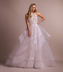 Alabaster Tulle Ball Gown With Crystal Stone Butterfly Bodice Scalloped Jewel Neckline And Low Scoop Ball Gowns Hayley Paige Wedding Dress Hayley Paige Bridal