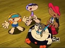 Shirtless Drawn Cartoon Boys: Numbuh 2, Numbuh 4 and Numbuh 1