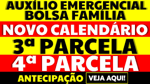Novas datas do calendário da segunda parcela do auxílio emergencial foram anunciadas em 25 de junho. 3 Parcela E 4 Parcela Novo Calendario Auxilio Emergencial Bolsa Familia 2021 Confira As Datas Aqui Youtube