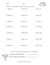 I've also included the &'algebra cards&'; Practice Simplifying Algebraic Expressions Using Distributive Properties Algebraic Expressions Simplifying Algebraic Expressions Writing Algebraic Expressions