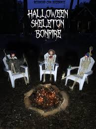 Our christmas decorations are our way of welcoming the day. Halloween Bonfire Skeleton Display Redhead Can Decorate