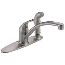 Depending on your countertop's material and thickness, you may need 7. Delta Classic Stainless 1 Handle Deck Mount Low Arc Handle Kitchen Faucet Deck Plate Included In The Kitchen Faucets Department At Lowes Com