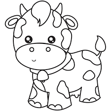Today i talk about creating coloring book pages from your snapshots using photoshop and a wacom drawing tablet. Cute Cow Coloring Page Charming Spotted Cow