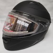 Black Matte Modular Snowmobile Helmet Electric Shield