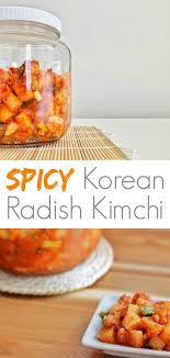 Easy Korean Radish Kimchi Recipe Spicy Kkakdugi Recipe Radish Kimchi Kimchi Recipe Spicy Recipes