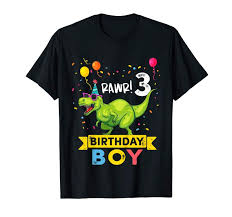 5 out of 5 stars. Dinosaur 3rd Birthday Shirt