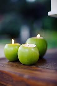 Apples As Candle Holders Love It Apple Candles Apple Candle Holders Tea Lights