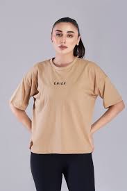 Sand Varsity Oversized T-Shirt - S