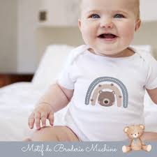 Machine Embroidery Design "rainbow With Teddy Bear"