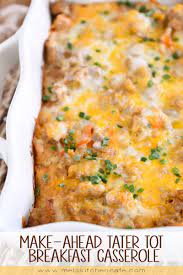 Make Ahead Overnight Tater Tot Breakfast Casserole Recipe Breakfast Recipes Casserole Tater Tot Breakfast Breakfast Brunch Recipes