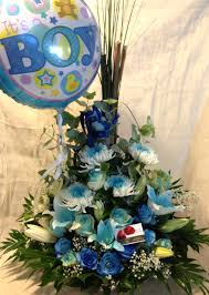 Call us for your wedding consultation today. Basket With Exclusive Flowers For New Born Baby Balloons Flowershop Gr
