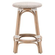 Natural low back counter height bar stool. Woven Paris Backless Counter Stool 6858cs Ogr Gry Wht 1stopbedrooms