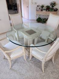 Browse value city furniture for a great selection of dining room furniture at affordable prices. Dining Room Table With 4 Chairs Henredon Furniture 29 By 52 Round L L Family Estate Sales Beautiful Willowbend Sale Come Browse Our Virtual Store Time Scheduled No