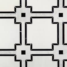 Black And White Marble Mosaic Tile Floor Prestige Decor Polished Ceramic Tile Marble Mosaic Marble Mosaic Tiles Mosaic