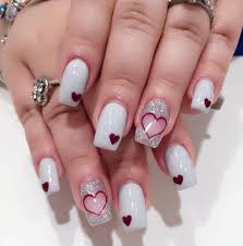 Valentines nail art designs with floral patterns. Valentine Card Design Classy Valentine Nails Ideas