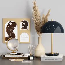 Modern, classic and vintage demijohns and vases, in glass, metal, ceramic and mesh. 3d Model Zara Home Decor Set With Dry Pampas Grass And 2