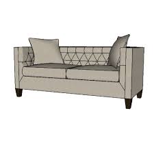 Deep diamond tufting along the backrest complements the smoothly sloped arms that are cut back for added leg room. Lakewood Tufted Sofa 3d Model Formfonts 3d Models Textures