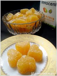 Pates De Fruits A La Mangue Fruits De La Passion A L Agar Agar A L Oree Des Douceurs Pate De Fruit Recette Pates De Fruits Recette Mignardise
