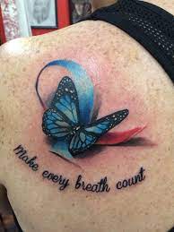 3d Butterfly Tattoo In Memory Of My Dad Pulmonaryfibrosis 3d Butterfly Tattoo Butterfly Tattoo Tattoos For Kids