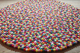 Teppich Filzkugelteppich 120 Cm Filzkugel Teppich Filzteppich Teppich