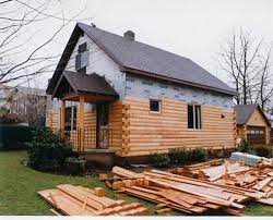 Exterior log cabin siding is a natural solid wood siding that is used to match or complete an existing wooden building made of usual round or squared logs, or can make your home look to log structures having been converted into a log cabin. Install Log Siding Tricks Of The Trade