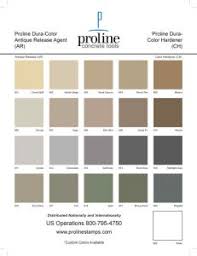 Decorative Concrete Color Charts Sealant Depot Resources